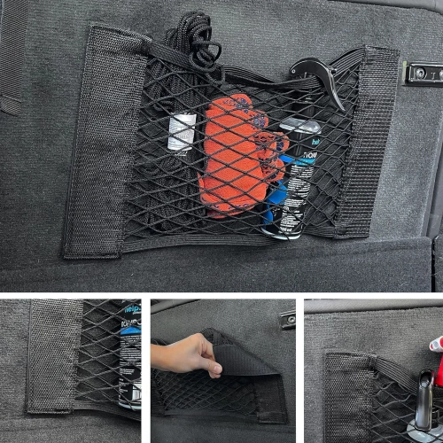 Siatka do bagażnika | Uniwersalny organizer | Kieszeń mocowana na rzep | CWD-60*25CM-B