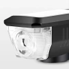  Solarna lampka rowerowa z mocnym LED 350 lm, klaksonem 120 dB i ładowaniem USB/solarnym | Oświetlenie rowerowe z klaksonem  | QX-LY-17