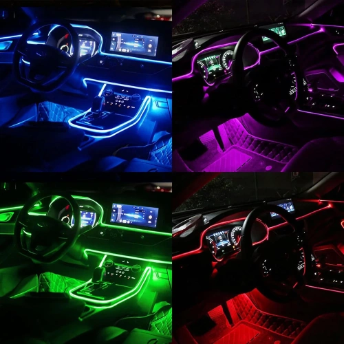 Dwustronny światłowód | Wielokolorowy pasek led | El wire | RGB-5M-2