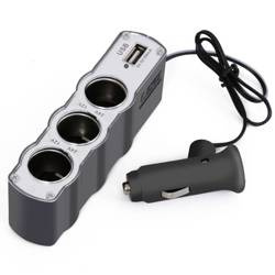 Rozdzielacz gniazda zapalniczki | Port USB | 12V i 24V | C07-Black