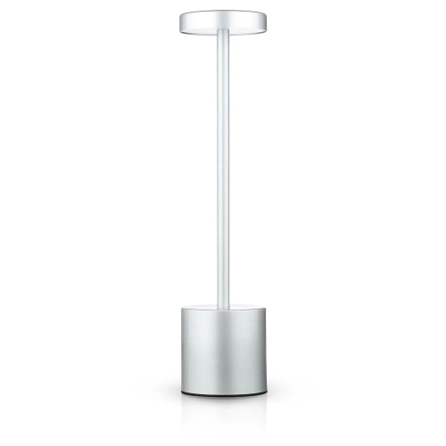 Lampa stołowa z wbudowanym akumulatorem | Lampa nocna z trzema barwami świecenia | HJA21-SILVER