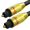 Przewód optyczny Toslink | GOLD - pozłacane złącza | HQ | TS07-1.5-1.5M-Black