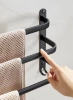 Wieszak na ręczniki | Uchwyt ścienny do łazienki | Drążek łazienkowy | MJR-50CM-3-BLACK