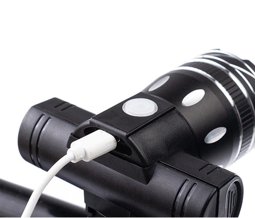 Przednia lampka rowerowa | dioda LED XM-L T6 CREE, 1500lm, 3 tryby świecenia, akumulator 2400mAh | BL085