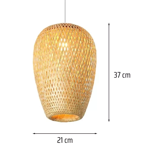 Ręcznie robiona lampa bambusowa wisząca | BOHO | Chiński żyrandol