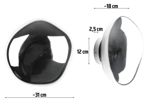 Kinkiet o nieregularnym kształcie | Nowoczesna lampa wisząca | XDL-C300-SILVER