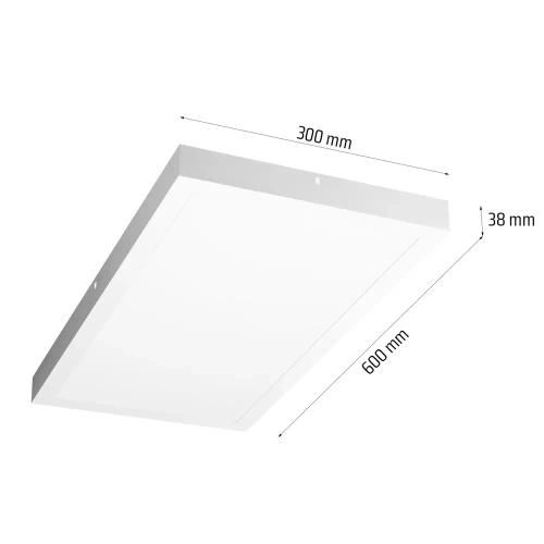 Panel sufitowy LED | Natynkowy plafon 60x30cm | 30W, 2850lm | biały
