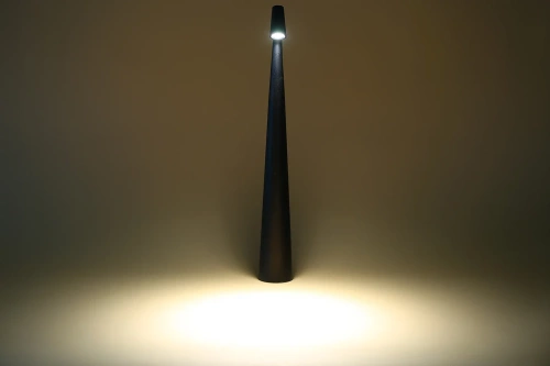 Lampa stołowa 43cm | Bezprzewodowa lampka nocna z wbudowanym akumulatorem | Lampka z dotykowym sterowaniem | HMS-455-BLACK