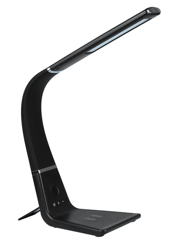 Lampka biurkowa LED | Ładowarka indukcyjna Qi | Elastyczne ramię | Dodatkowy port USB | MT-603
