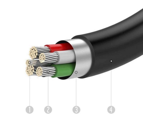 kabel USB do zasilania urządzeń i transferu danych | UM-5P-1M-Black