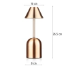 Bezprzewodowa lampka nocna z wbudowanym akumulatorem 2000 mAh | Nowoczesna lampka stołowa z regulacją mocy oraz barwy świecenia | YG-D020-Copper