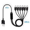 Kabel 1,5m USB 6w1 | Wielofunkcyjny kabel funkcją transferu danych | USB-TPC-6in1-150CM