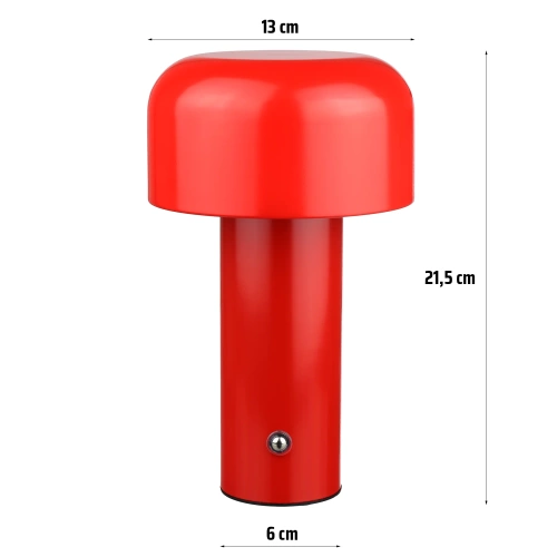 Lampa stołowa z wbudowanym akumulatorem | Nowoczesna lampka nocna | Dotykowa lampka stołowa  |  YG-D017-R