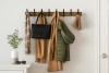 Drewniany wieszak na kurtki, ubrania | Wieszak ścienny do przedpokoju | Wieszak z 16 haczykami | HG-80CM-WOOD