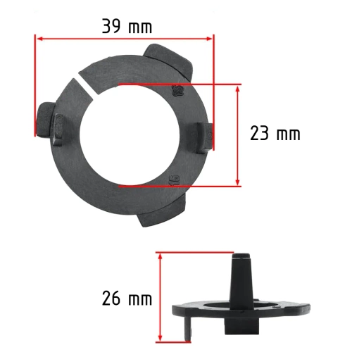 Adapter do mocowania żarówki LED lub żarnika HID | VW Tiguan, Touran, Golf 7, Scirocco, Sharan, Multivan, New Lavida, Lamando | TK-113
