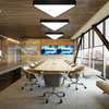 Lampa sufitowa wisząca LED 60W | trójkątna pełna | aluminium | CCD niemrugająca | Φ80x6 | LPL-007