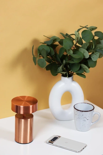Bezprzewodowa lampka stołowa | Dotykowa lampka nocna z regulowaną barwą światła | Lampka GRZYBEK USB | HJA29-ROSEGOLD