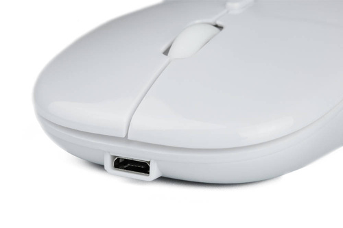 Bezprzewodowa, biurowa myszka komputerowa optyczna | 2.4GHz + Bluetooth 5.2 | 800-1600 DPI | biała | X1-Dual