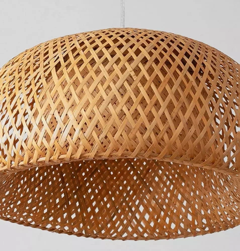 Naturalna lampa bambusowa | BOHO Pleciona | 60cm
