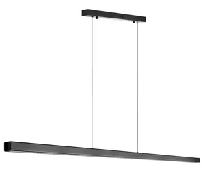 Nowoczesna prostokątna lampa wisząca | sterowanie pilotem | LED | czarna | SX41-150CM-60W-BK