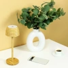 Bambusowa lampka stołowa LED  z dotykową regulacją barwy | Bezprzewodowa lampka nocna w wbudowanym akumulatorem 1500 mAh, USB-C | YG-VM41B