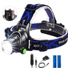 Latarka czołowa LED XML-T6 CREE | funkcja zoom | 2x 18650 3.7V, 1500lm | T6