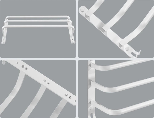 Wieszak na ręczniki | Uchwyt ścienny do łazienki | Drążek łazienkowy | MJR-50CM-3-WHITE