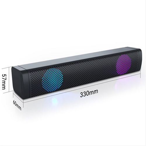 Soundbar komputerowy 2.0 z podświetleniem LED RGB | 6W RMS | S10