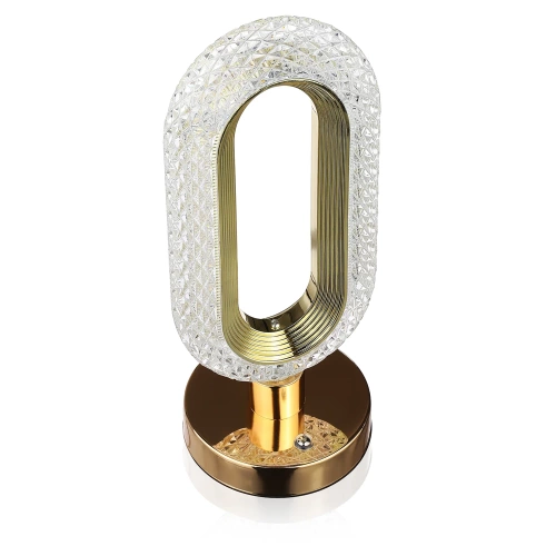 Nowoczesna lampka stołowa | Lampka LED z wbudowanym akumulatorem | Lampka nocna z dotykowym sterowaniem | FWD-C26-GOLD