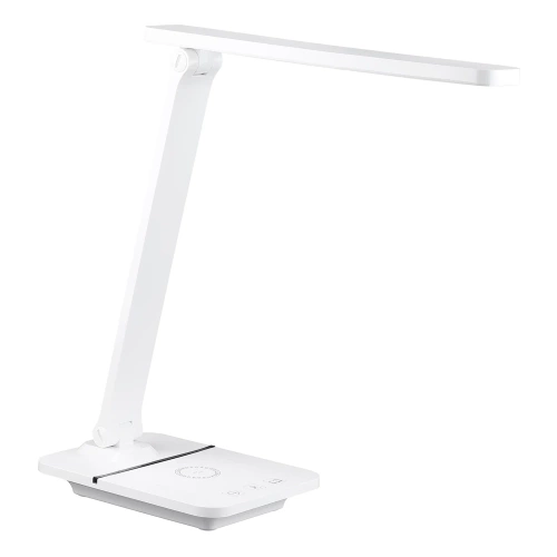 Lampka biurkowa LED z ładowarką indukcyjną | biała | WD-F05-WHITE