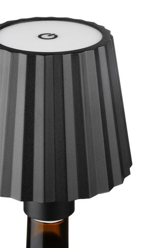 Lampka stołowa zakładana na butelkę | HJA47-BLACK| Lampka stołowa LED z wbudowanym akumulatorem