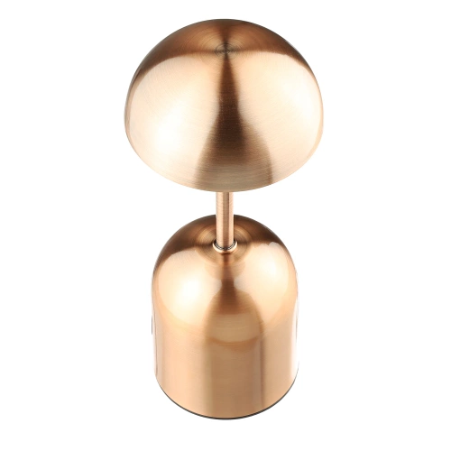 Bezprzewodowa lampka nocna GRZYBEK z wbudowanym akumulatorem 2000 mAh | Nowoczesna lampka stołowa z regulacją mocy oraz barwy świecenia | YG-D019-Copper