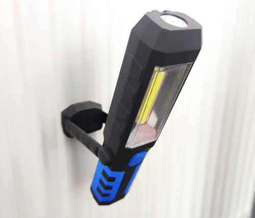 Akumulatorowa lampa warsztatowa LED 3W z hakiem i magnetyczną podstawą | 2600 mAh | 3 tryby światła | W29