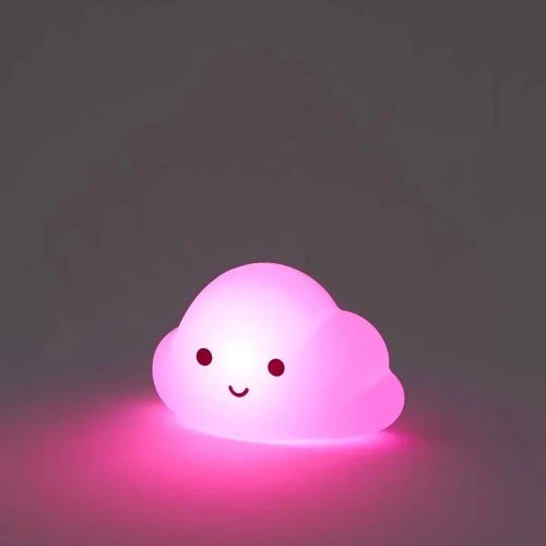 Silikonowa lampka nocna LED Chmurka | Przenośna lampka dziecięca 9 kolorów światła | Lampka ładowana USB |JL-907