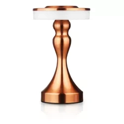 Lampa stołowa z wbudowanym akumulatorem | Lampa nocna z trzema barwami świecenia | Nastrojowa lampka do hotelu, restauracji | HJA14-A-COPPER