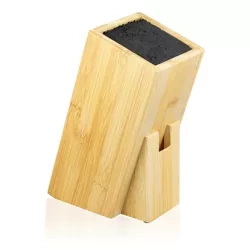 Stojak na noże | Organizer kuchenny | Babmbusowy blok na noże oraz nożyczki | ZDJ-242-BAMBOO