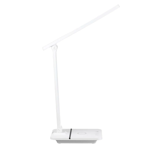 Lampka biurkowa LED z ładowarką indukcyjną | biała | WD-F05-WHITE