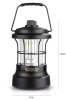 Lampka kempingowa LED w stylu retro z funkcją powerbanka | Płynna regulacja jasności i barwy | 3000mAh, 20-260lm, 5-120h, IPX6 | Czarna | MY-880