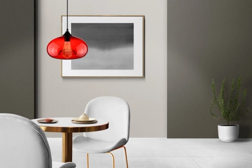 Nowoczesna szklana lampa wisząca | Czerwona | GB-D28-R