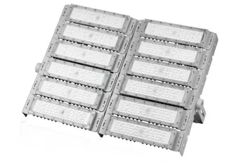 Profesjonalny halogen 600W LED | Mocne oświetlenie do hal sportowych, fabryk, domu | Aluminiowa lampa | Naświetlacz z regulowanym uchwytem | TMN-600W-SILVER