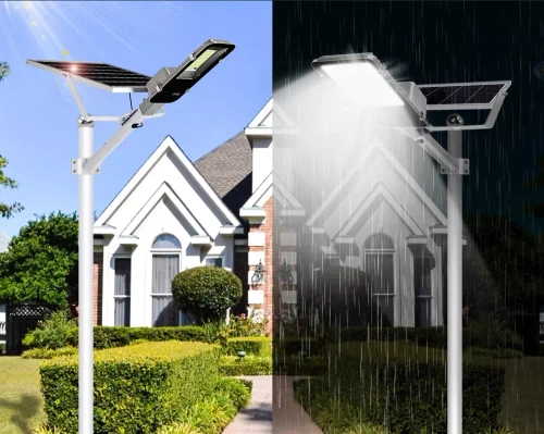 Uliczna latarnia, lampa solarna LED 800W | 8Ah, IP65, 118 LED SMD5730 | duży panel słoneczny 6V/12W | Pilot | LDT-B118