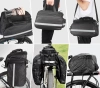 Wodoodporna sakwa rowerowa na bagażnik 27L |  Torba rowerowa z pokrowcem przeciwdeszczowym  i odblaskami | Wytrzymała torba rowerowa 3w1 | ZTB-670