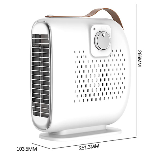Grzejnik elektryczny retro, mini termowentylator, farelka | 2 prędkości | 500 W | Biały | JM-115