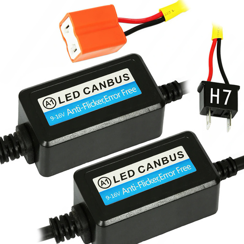 Komplet 2 szt - A1 Cyfrowy filtr H7 LED CAN BUS - niebieski