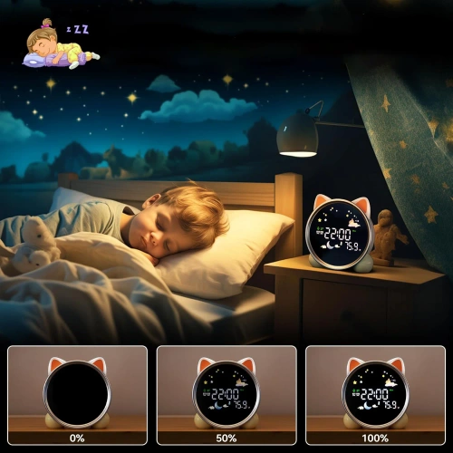 Budzik z lampką LED | Zegarek z timerem | SG-7-W