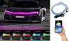 Oświetlenie LED do samochodu | łączność Bluetooth z aplikacją na telefon | pływające podświetlenie maski, drzwi, progów | długość 180 cm | tuning optyczny LED