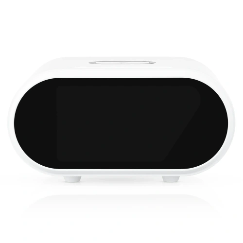 Inteligentny budzik z ładowarką bezprzewodową Qi 15W | Budzik z trzema alarmami | Zegarek z wyświetlaczem temperatury | SZ06-15W-W