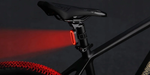 Tylna lampka rowerowa USB LED COB | Mocne czerwone światło | Wodoodporna IPX8 |  BK-L400