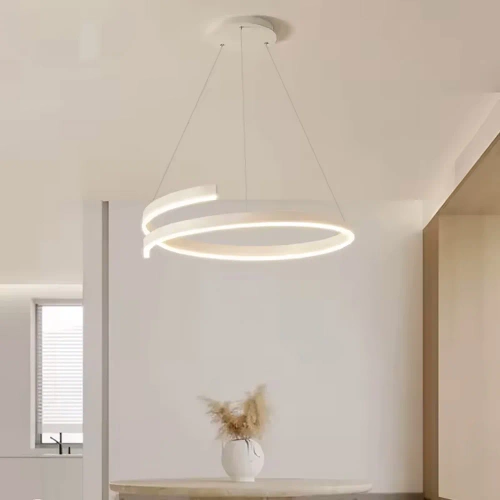 Spiralna lampa LED 100W | Nowoczesna lampa wisząca 80 cm | RLO-80CM-100W-W