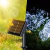Girlanda solarna, lampa ogrodowa wbijana | 200 diod LED, 20m | biały zimny | FLD-200LED-WC